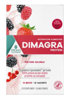 DIMAGRA PROTEIN RED FRUIT 10 BUSTE - doctorpill.it