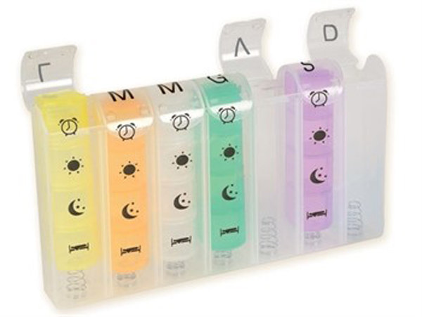 PORTAPILLOLE SETTIMANALE X4 SPRING ITA - doctorpill.it