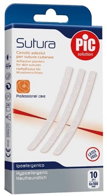 CEROTTO PER SUTURA PIC SOLUTION 6 X 100 MM 10 PEZZI - doctorpill.it
