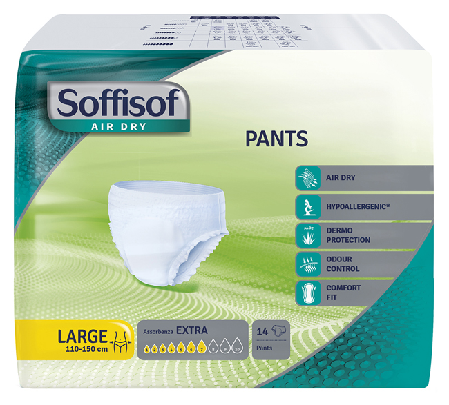 PANNOLONE MUTANDINA PULL IP SOFFISOF AIR DRY EXTRA L 14 PEZZI - doctorpill.it
