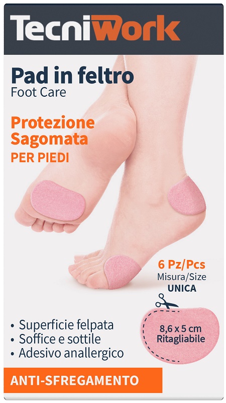PAD IN FELTRO SAGOMATO 8,6X5CM 6 PEZZI - doctorpill.it
