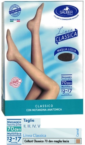 SAUBER CLASSICO COLLANT 70 DENARI MAGLIA LISCIA CAMEL 4 - doctorpill.it