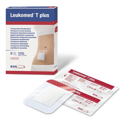 MEDICAZIONE POST-OPERATORIA LEUKOMED T PLUS TRASPARENTE IMPERMEABILE 8 X 10 CM - doctorpill.it