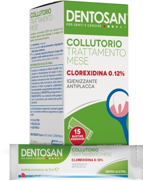 DENTOSAN COLLUTORIO MONODOSE TRATTAMENTO MENSILE 0,12% 15 BUSTINE DA 10 ML - doctorpill.it