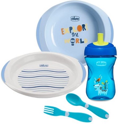 CHICCO SET PAPPA 12 MESI+ AZZURRO - doctorpill.it