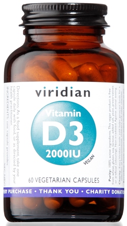 VIRIDIAN VITAMIN D3 2000IU 60CPS - doctorpill.it