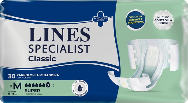 PANNOLONE A MUTANDA LINES SPECIALIST CLASSIC SUPER MM 30 PEZZI - doctorpill.it