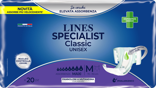 PANNOLONE MUTANDA LINES SPECIALIST CLASSIC MM MAXI 20 PEZZI - doctorpill.it