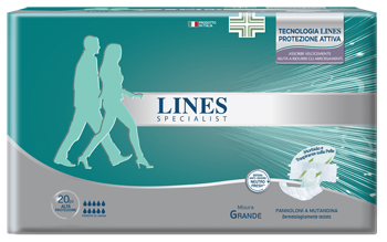 PANNOLONE A MUTANDA LINES SPECIALIST ALTAPROTEZIONE MG 20 PEZZI - doctorpill.it