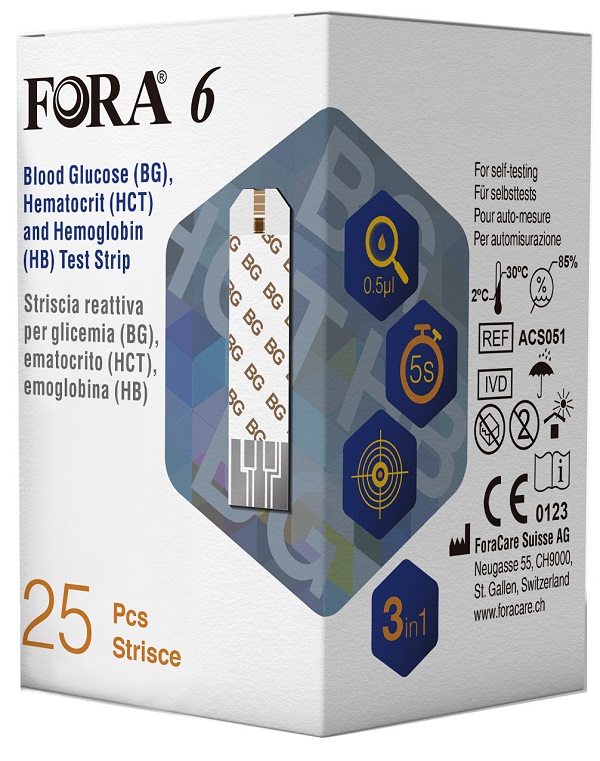 STRISCIA REATTIVA 3 IN 1 FORA 6 CONNECT MULTIFUNZIONALE BG/HCT/HB BOX DA 25 PEZZI - doctorpill.it