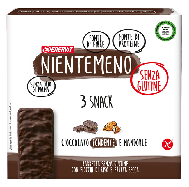 NIENTEMENO BAR FONDENTE MANDORLE 3 X 33 G - doctorpill.it