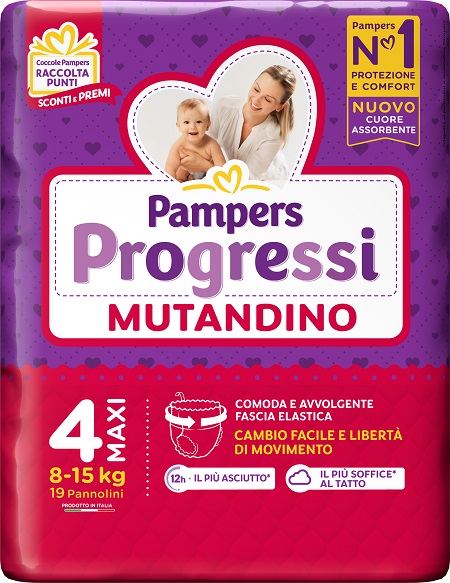 PAMPERS PROGRETGTGI MUTANDINO CP TG4 MAXI 19 PEZZI - doctorpill.it