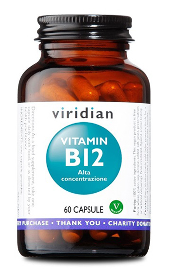 VIRIDIAN VITAMIN B12 HIGH POTENCY 60 CAPSULE VIRIDIAN VITAMINA B12 ALTA CONCENTRAZIONE - doctorpill.it