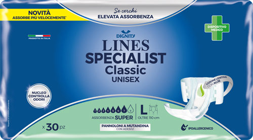 PANNOLONE MUTANDINA LINES SPECIALIST CLASSIC SUPER ULTRA MG 30 PEZZI - doctorpill.it