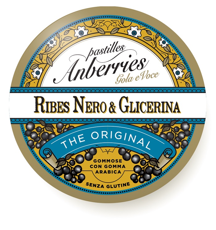 ANBERRIES CLASSICHE RIBES NERO & GLICERINA CARAMELLE 55 G - doctorpill.it