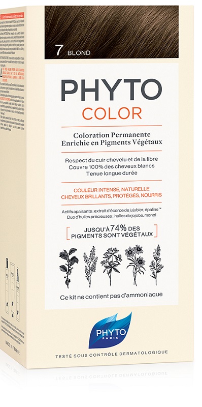 PHYTOCOLOR 7 BIONDO 1 LATTE + 1 CREMA + 1 MASCHERA + 1 PAIO DI GUANTI - doctorpill.it