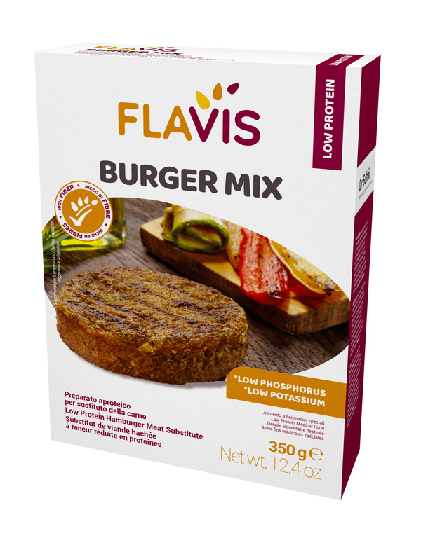 FLAVIS BURGER MIX PREPARATO APROTEICO PER SOSTITUTO DELLA CARNE 350 G - doctorpill.it