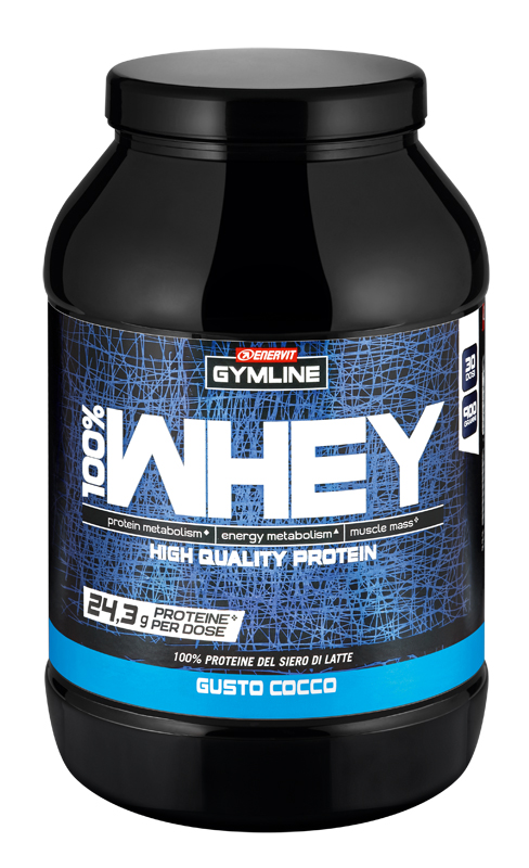 GYMLINE 100% WHEY CONCENTRATE COCCO 900 G - doctorpill.it