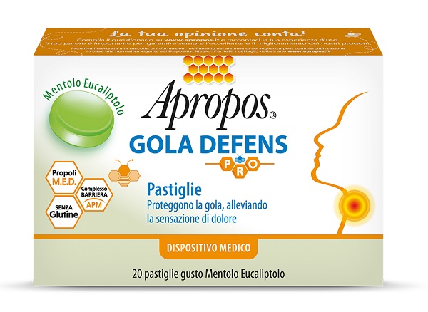 APROPOS GOLA DEFENS PRO 20 PASTIGLIE MENTOLO EUCALIPTO - doctorpill.it