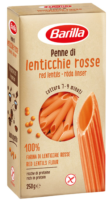 BARILLA PENNE DI LENTICCHIE ROSSE 250 G - doctorpill.it