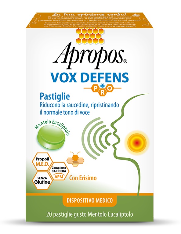APROPOS VOX DEFENS PRO MENTOLO EUCALIPTO 20 PASTIGLIE - doctorpill.it