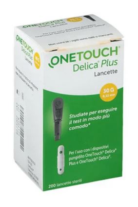 LANCETTE PUNGIDITO ONETOUCH DELICA PLUS 200 PEZZI - doctorpill.it