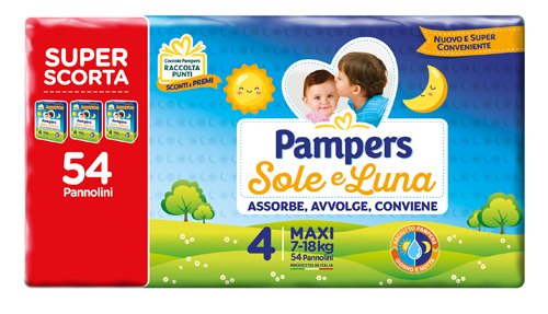 PAMPERS SOLE&LUNA TRIO MAXI 54 PEZZI - doctorpill.it