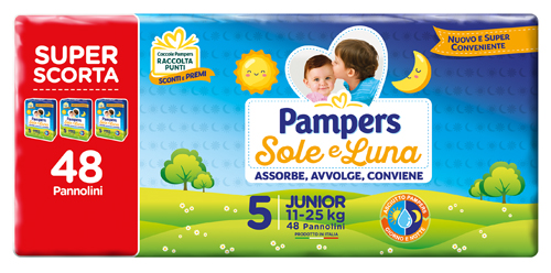 PAMPERS SOLE&LUNA TRIO JUNIOR 48 PEZZI - doctorpill.it