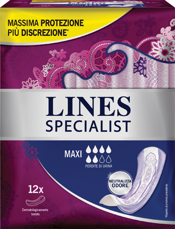 LINES SPECIALIST PANNOLONE MAXI FARMA 12 PEZZI - doctorpill.it