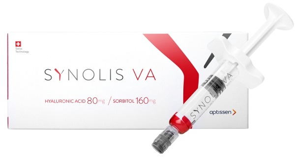 SYNOLIS V-A SOLUZIONE INIETTABILE VISCOELASTICA ISOTONICA IN SIRINGA PRERIEMPITA DI SODIO IALURONATO 80MG  E SORBITOLO 160MG CAPACITA' SIRINGA 4ML MONOSHOT 1 PEZZO - doctorpill.it