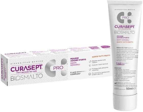CURASEPT BIOSMALTO MOUSSE DENTI SENSIBILI 50 ML - doctorpill.it