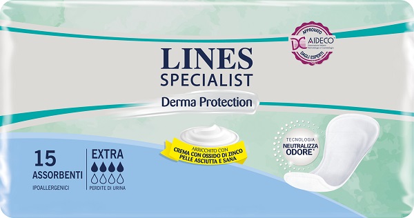 LINES SPECIALIST DERM PANNOLONE SAGOMATO EXTRA 15 PEZZI - doctorpill.it
