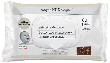 FIOCCHI DI RISO ACQUA NON ACQUA SENZA PROFUMO 60 SALVIETTE - doctorpill.it