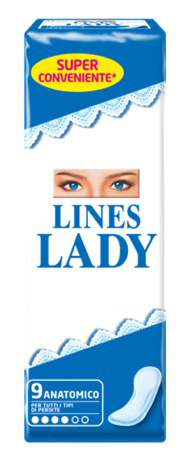 LINES LADY ASSORBENTE ANATOMICO 9 PEZZI - doctorpill.it