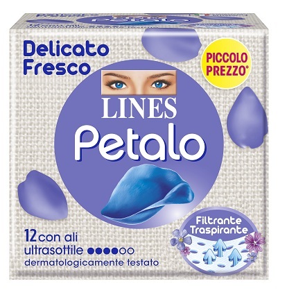 LINES PETALO BLU ASSORBENTE CON ALI 12 PEZZI - doctorpill.it