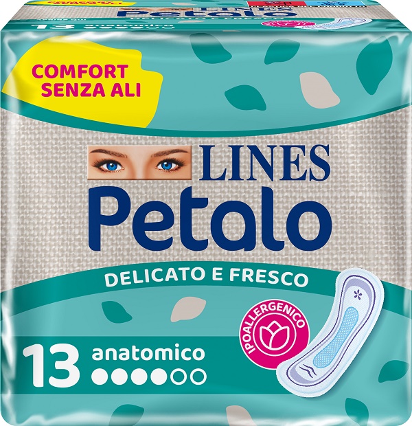 LINES PETALO BLU ASSORBENTE ANATOMICO 13 PEZZI - doctorpill.it