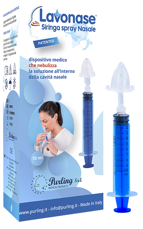 LAVONASE SIRINGA SPRAY NASALE NON STERILE 10 ML LUER-LOCK CON CAPPUCCIO + UGELLO NASALE CON RACCORDO LUER-LOCK + PERFORATORE CON VALVOLA NON RITORNO CON TAPPO - doctorpill.it