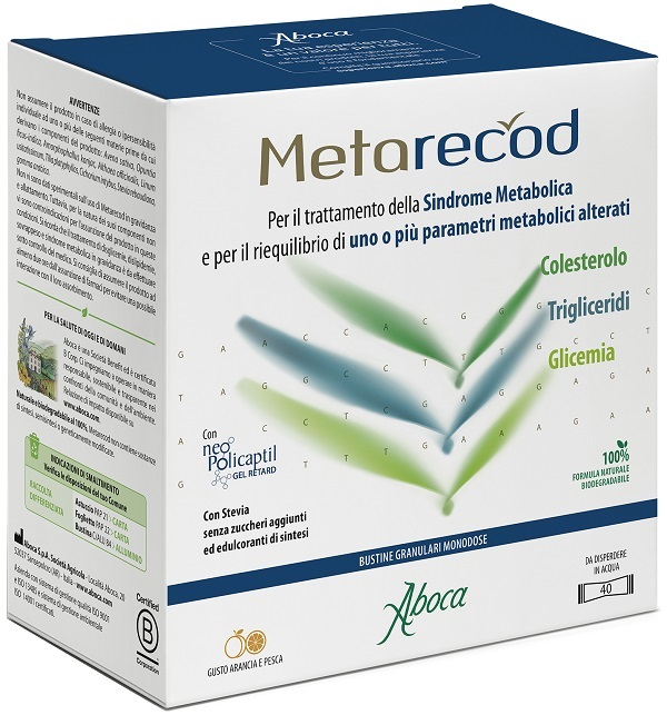 METARECOD 40 BUSTINE GRANULARI X 2,5G GUSTO ARANCIA E PESCA - doctorpill.it