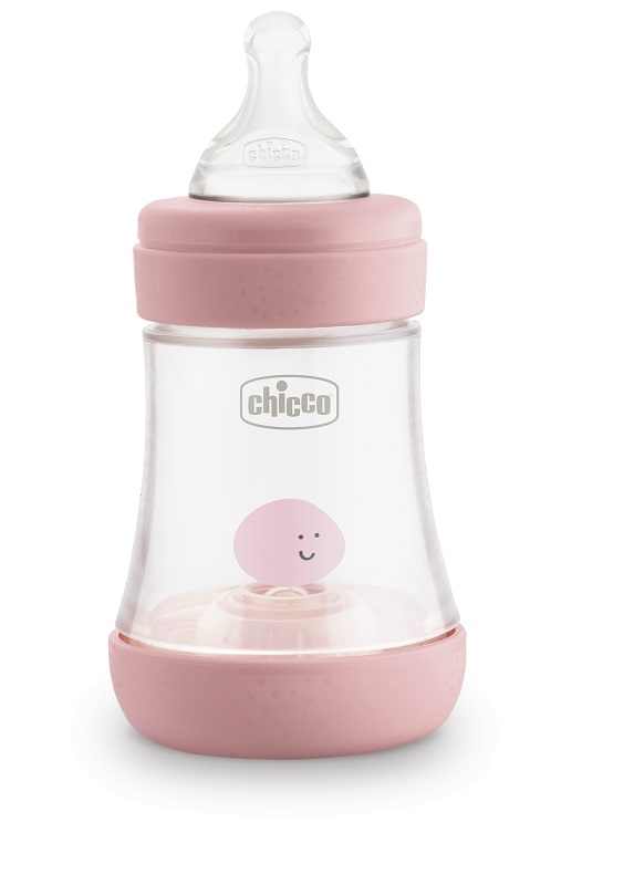 CHICCO BIBERON PERFECT 5 GIRL 150 ML IN SILICONE 1 FORO - doctorpill.it