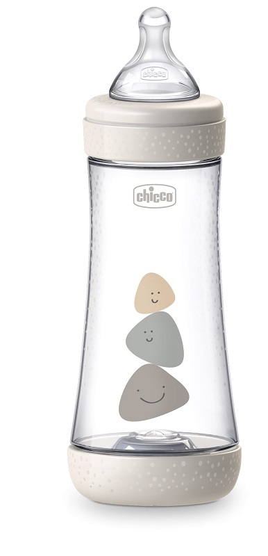 CHICCO BIBERON PERFECT 5 UNISEX 300 ML IN SILICONE 3 FORI - doctorpill.it