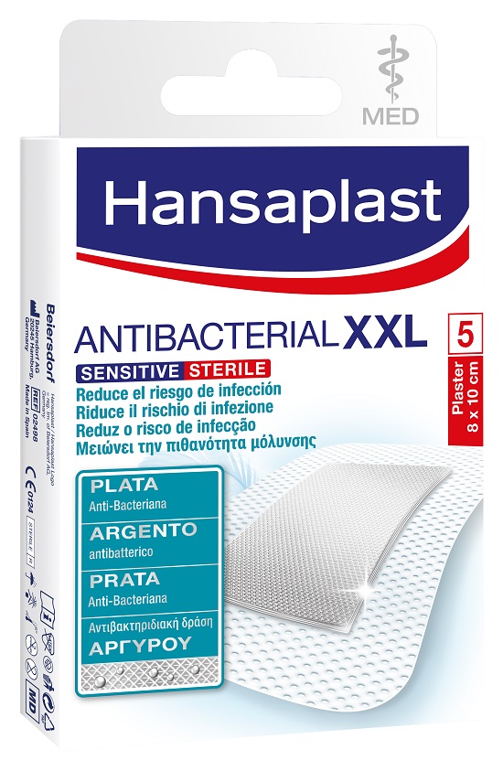 HANSAPLAST SENSITIVE MEDICAZIONE EXTRA EXTRA LARGE SILVER 5 PEZZI - doctorpill.it