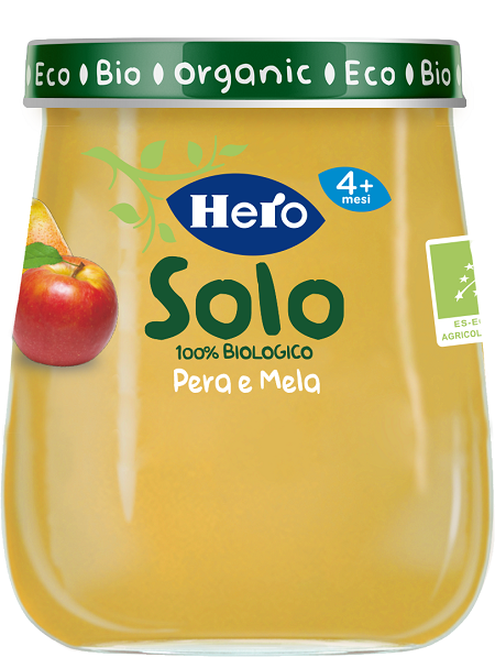 HERO SOLO OMOGENEIZZATO PERA MELA 100% BIO 120 G - doctorpill.it