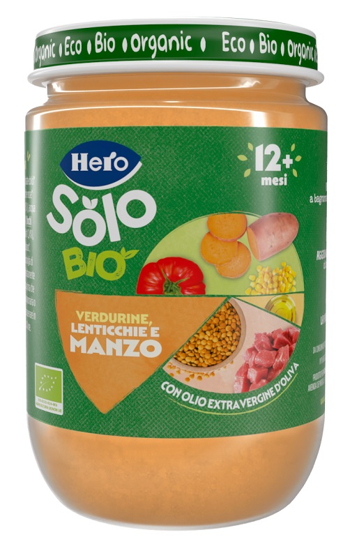 HERO SOLO OMOGENEIZZATO VERDURINE LENTICCHIE MANZO 100% BIO 190 G - doctorpill.it