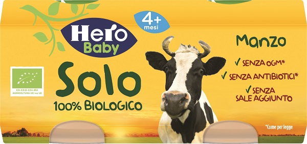 HERO SOLO OMOGENEIZZATO MANZO 100% BIO 2X80G - doctorpill.it