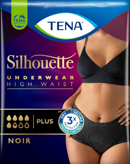 PANNOLONE A MUTANDINA ASSORBENTE TENA SILHOUETTE NOIR M VITA ALTA 9 PEZZI - doctorpill.it