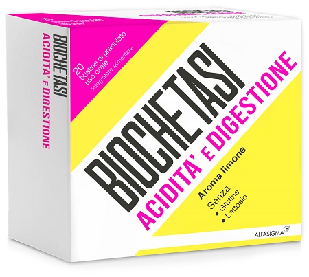 BIOCHETASI ACIDITA' E DIGESTIONE 20 BUSTE GRANULATO AROMA LIMONE - doctorpill.it