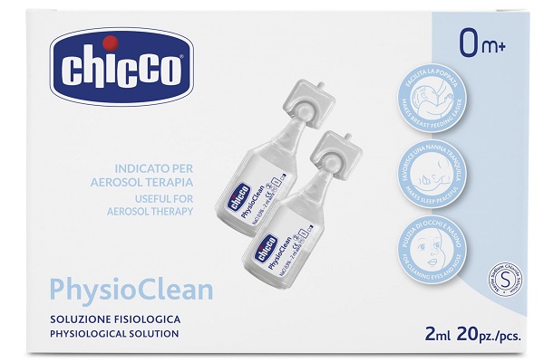 SOLUZIONE FISIOLOGICA PER AEROSOL CHICCO PHYSIOCLEAN 20 X 2 ML - doctorpill.it