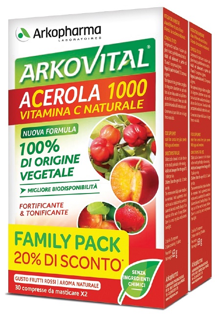 ARKOVITAL ACEROLA 1000 PACK FAMILY 60 COMPRESSE - doctorpill.it