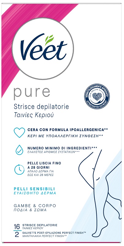 VEET STRISCE CORPO IPOALLERGENICHE 16 PEZZI - doctorpill.it
