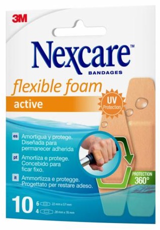 CEROTTO PREPARATO NEXCARE ACTIVE 360 GRADI N1010ASDX02 ASSORTITI 2 MISURE 6 CEROTTI 22X57MM + 4 CEROTTI 28X76MM - doctorpill.it